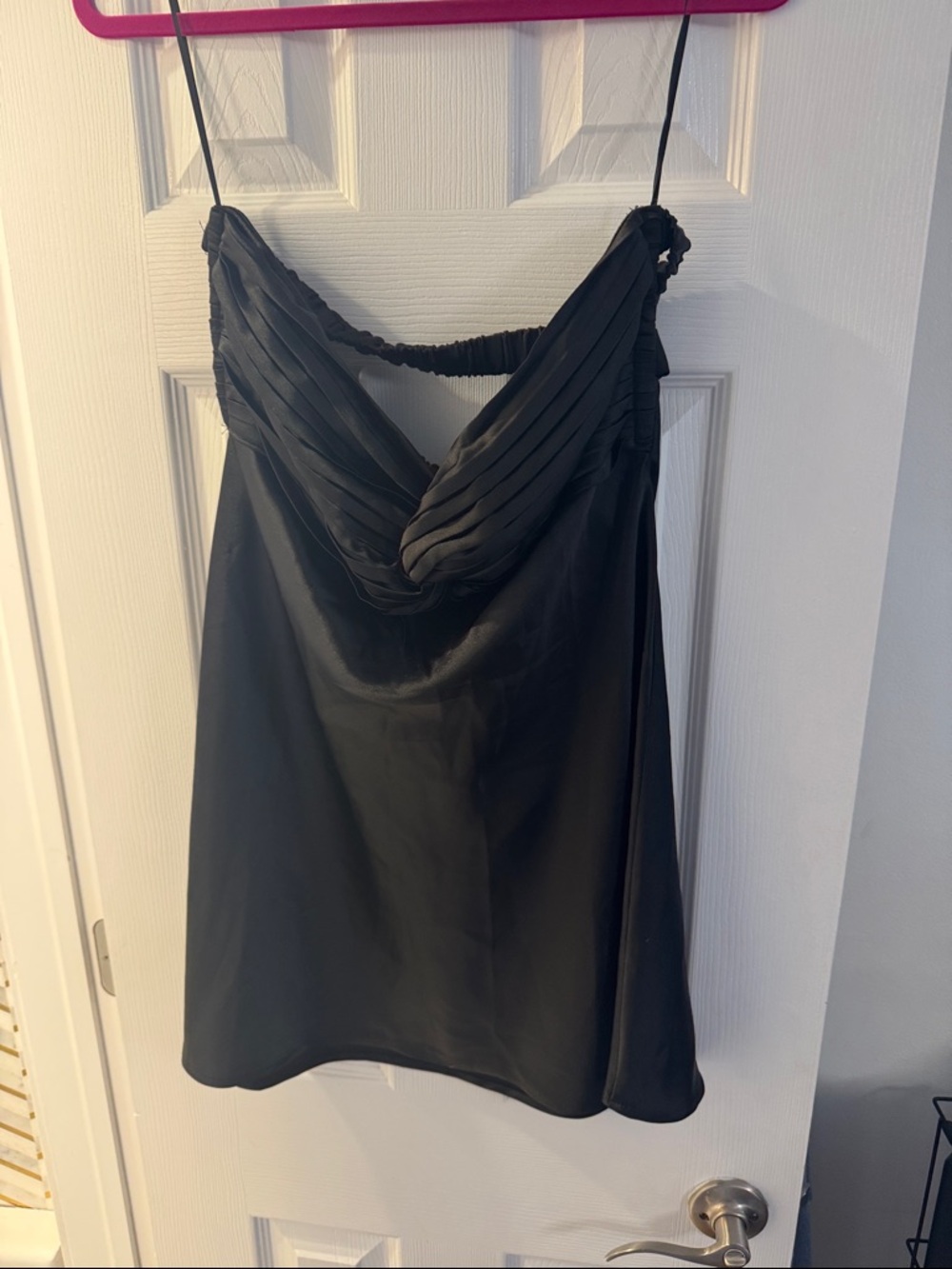 Brand new with tags! Princess Polly Black Mini Dress with Pleated Cowl Neck